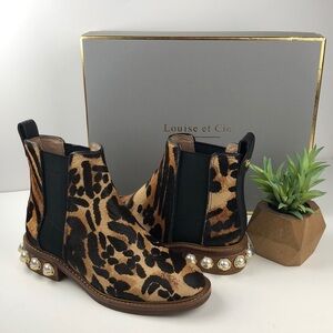 NEW Louise et Cie Valtina Leopard Chic Booties 5